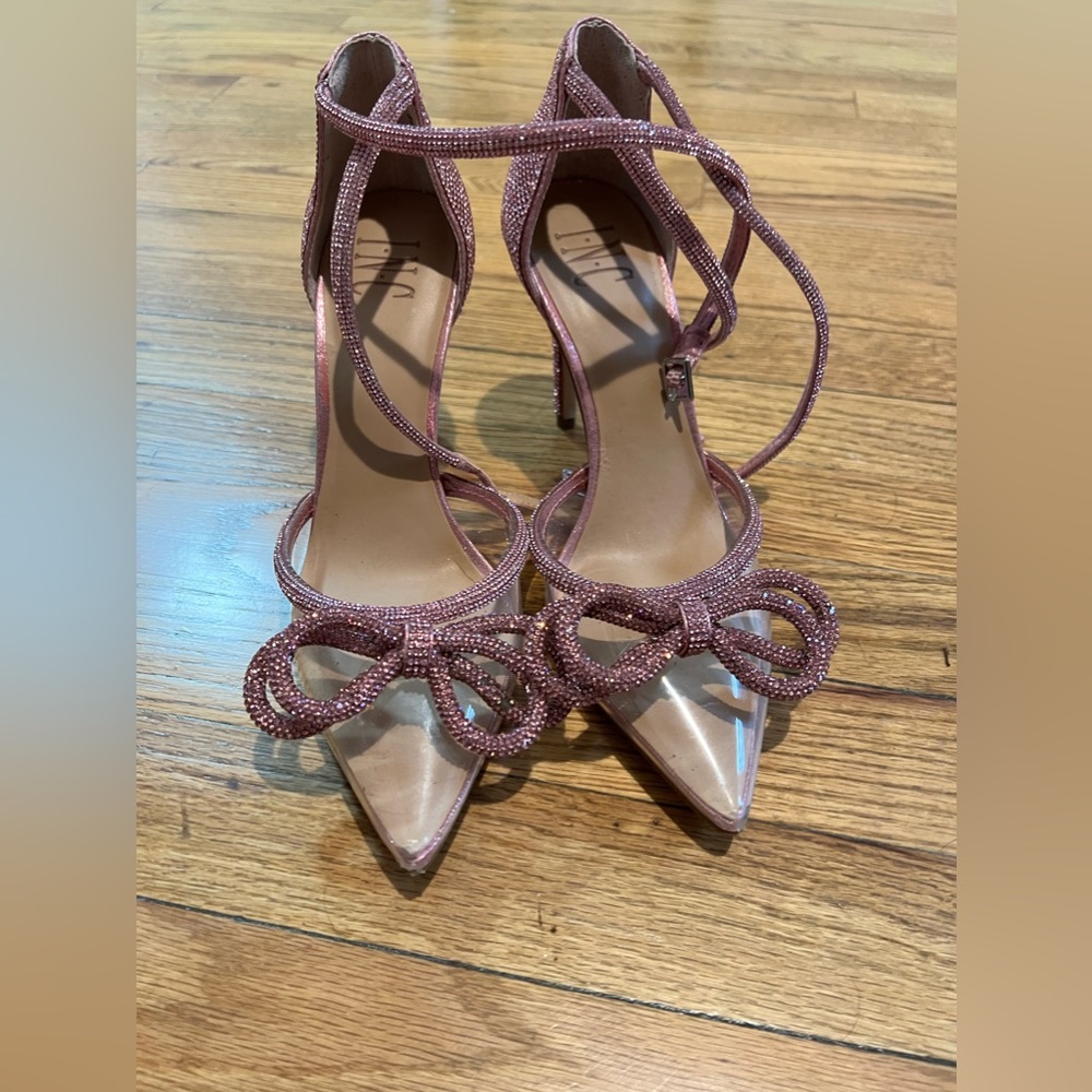 INC pink sparkly, super adorable heels size 7
